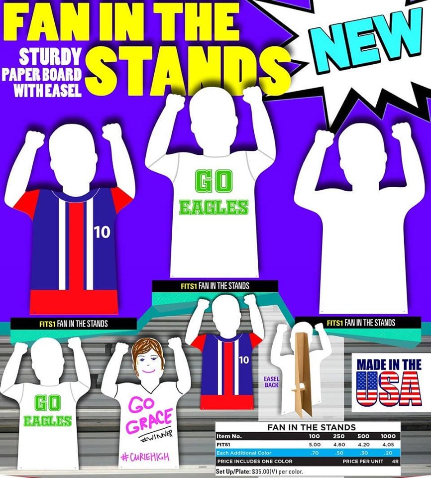 BRAND NEW! Just because spectators can't attend sporting events, doesn't means players don't need fans in the stands ⚾️This new product is perfect for helping raise money due to lost ticket sales, booster clubs, or any sports team to show support to their fans.