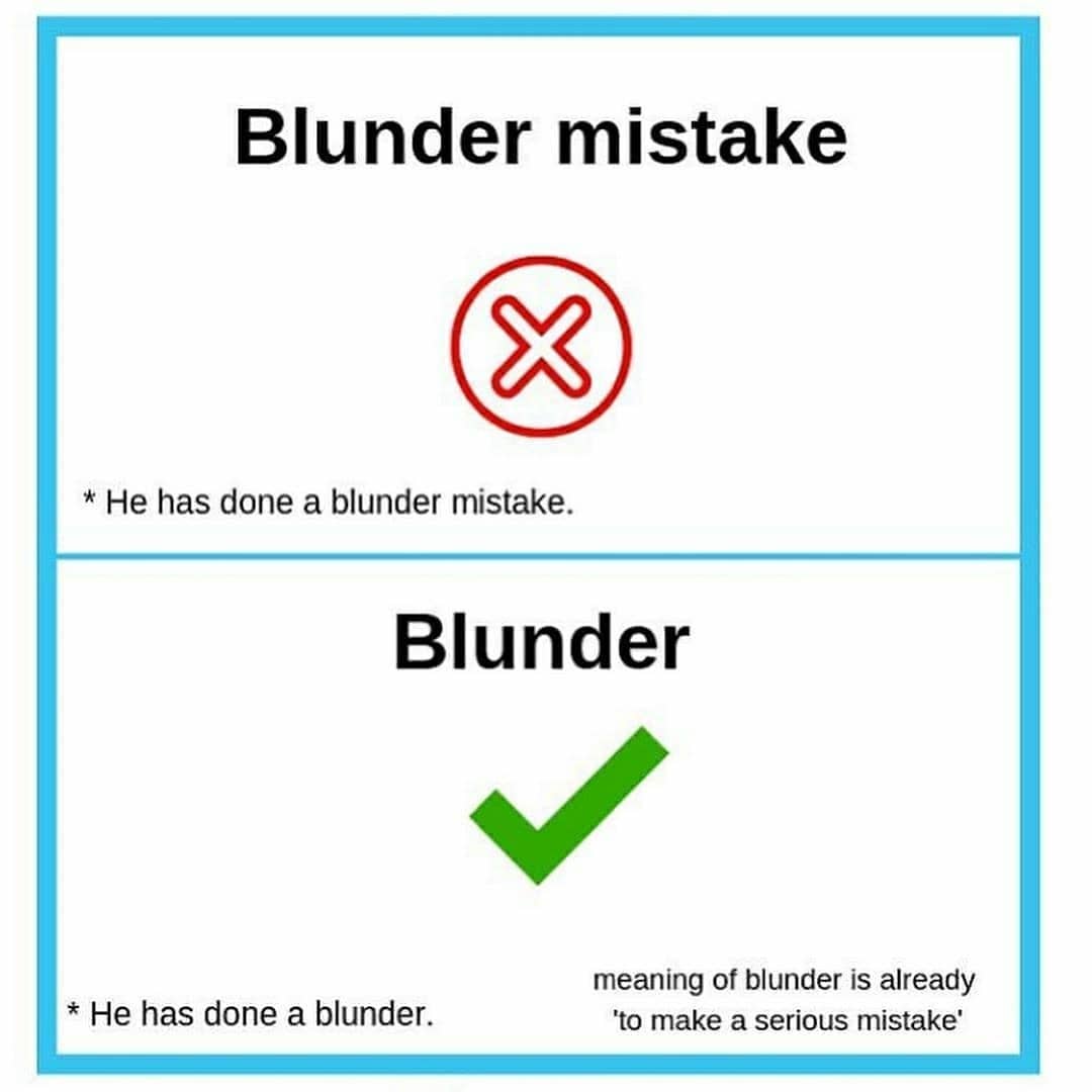 StudioLE3's tweet photo. Blunder. 🤔

#BuenLunes #FelizLunes #InicioDeSemana #learning #English #aprendoencasa #TOEFL https://t.co/t8eNFoEa9e