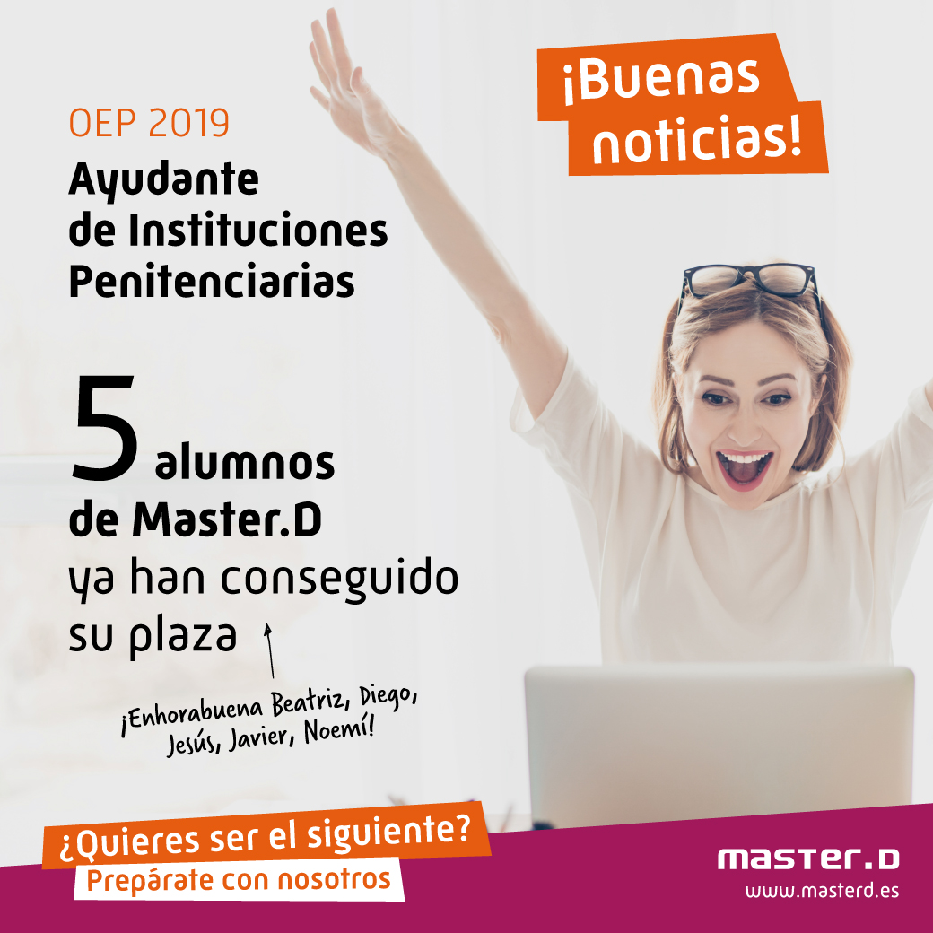 MasterDGrupo's tweet photo. 👏 ¡Enhorabuena por esa #plaza en las #oposiciones de Ayudante de Instituciones #Penitenciarias! https://t.co/Mpkmtqzfm3 #oposicionespenitenciarias #oposicionesprisiones #aprobaroposición #opinionesmasterd https://t.co/Q7ERoc6IKn