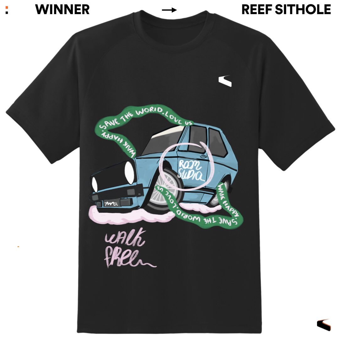 Well done to REEF SITHOLE for winning our T-shirt design comp. 

The T-shirt will go into production and launch with our website as part of our first artist designer series. We will build on this project every quarter.

Thanks for all the entries. We felt the love ❤️