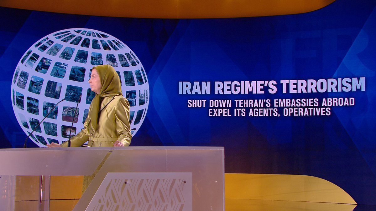 Maryam_Rajavi's tweet photo. The regime's agents and operatives who function under the cover of commercial, cultural, or religious activities, or pretend to be journalists or opponents, refugees, or citizens, must be expelled from European countries. #FreeIran2020 #Iran https://t.co/vyYdRgGKYS