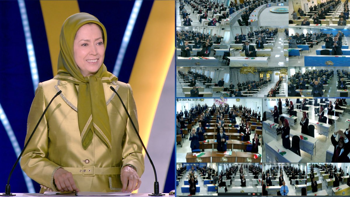 Maryam_Rajavi's tweet photo. Any act of firmness against this regime and any steps taken against it, anywhere in the world, will aid the Iranian's people's struggle to overthrow the regime, and is in line with international peace and security. #FreeIran2020 #Iran https://t.co/wIKmg0Kszz