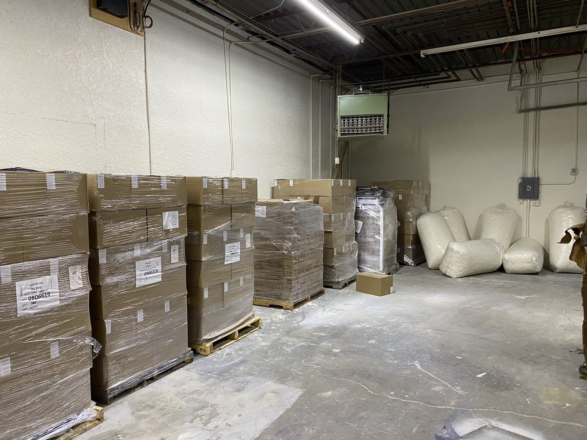 sinfitnutrition's tweet photo. $GTEH got our first shipment in. More to come on Wednesday. Growing so fast the warehouse is already almost full. Won’t be for long and it will be out the door to retailers and distributors. #sinfitnutrition #futureisbright #fullwarehouse https://t.co/szeGNnzaEw