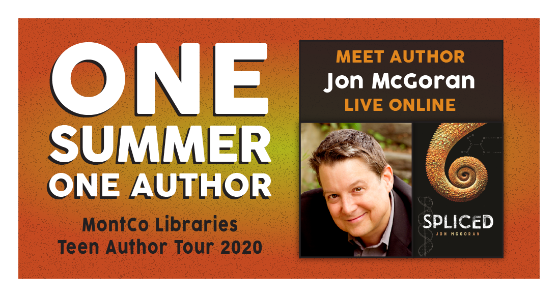 AbingtonLibrary's tweet image. Meet author  Jon McGoran on July 23rd and read Spliced, his Sci Fi thriller for ages 14-17 at this live, virtual event.
Sign up here for the July 23rd event, receive a free copy of Spliced and we'll email you details about the event.  abingtonfreelibrary.org/events/1175
@JonMcGoran
#Spliced
