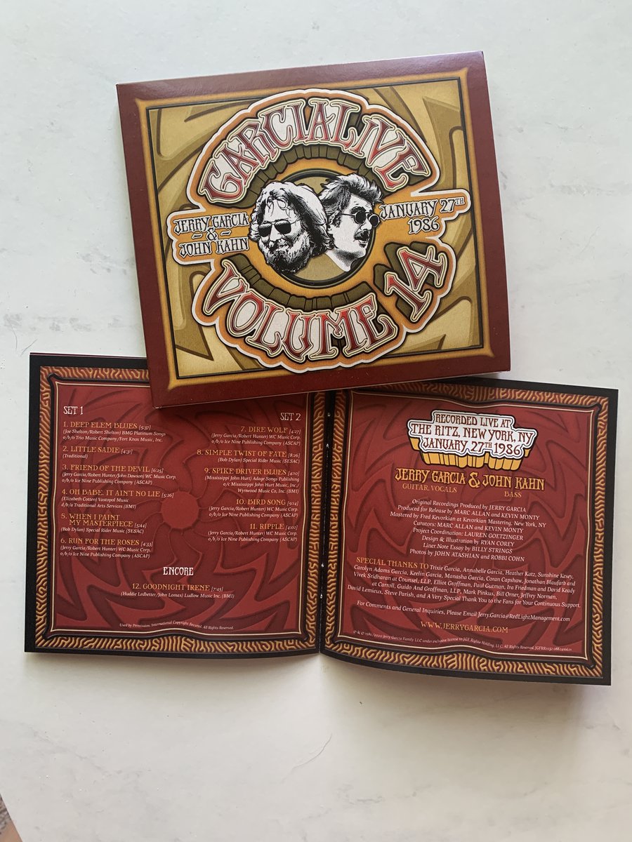 jerrygarcia's tweet image. RT for a chance to win a CD copy of Jerry Garcia &amp;amp; John Kahn GarciaLive Volume 14: January 27th, 1986 The Ritz ahead of its release this Friday! bit.ly/GLV14TheRitz