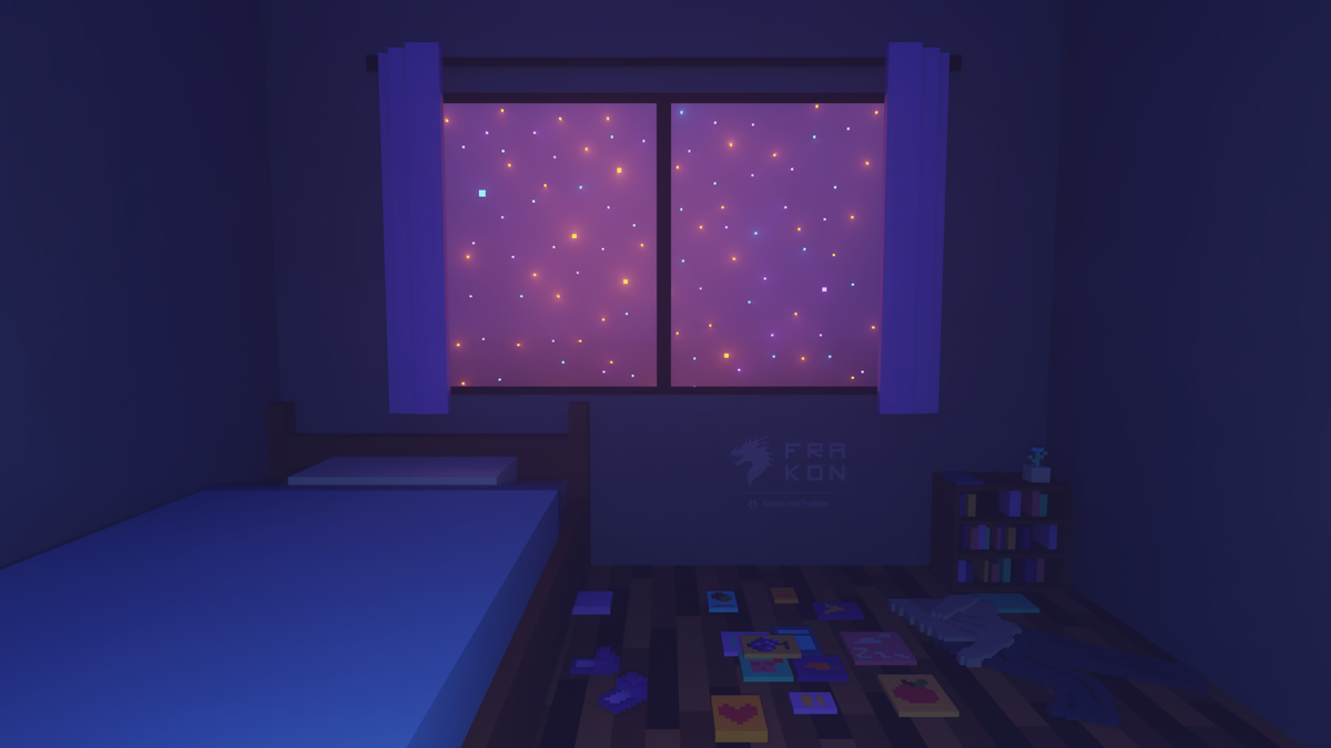 Galaxy Room - Voxel Art
Commission for <a href="/HoshigawaHaruka/">Haruka Hoshigawa/Kou 💫🐈🦝 Vtuber</a>
Tinyurl.com/hoshigawaharuka
(for the animation/video check the link above)
⛩
#magicavoxel #voxelart #voxel #vixels #animation #voxelrender #lofi #lofibackground #galaxy #space #stars #room #nightvibes #chillvibes #latenight