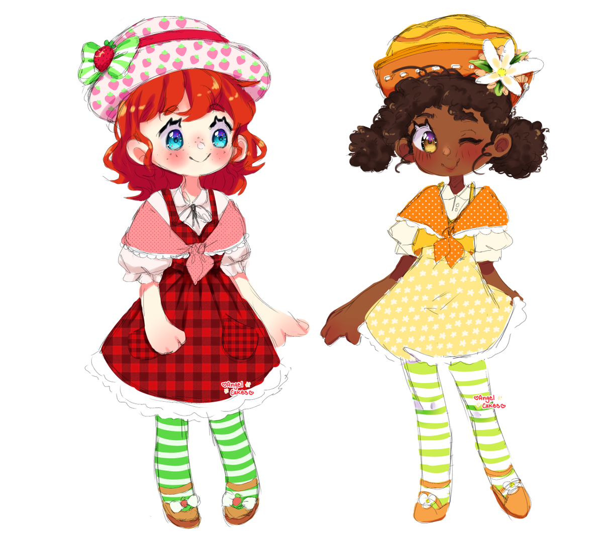 Angelplushie_'s tweet photo. โจ๐Strawberry shortcake and orange blossom in my designs!!โจ๐ #ArtistOnTwitter #strawberryshortcakeredraw #orangeblossom #doodle https://t.co/W9ZKu1o2Di
