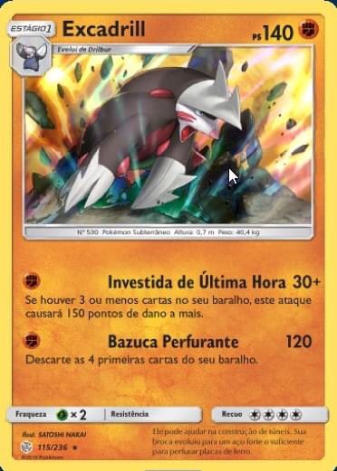 Copag Pokémon on X: Seu apelido na praça é Drill King! 😆😆 Sua estréia  no anime foi no episódio de número 666, sob o controle de Íris. Sendo muito  desobediente.😴😴 No TCG