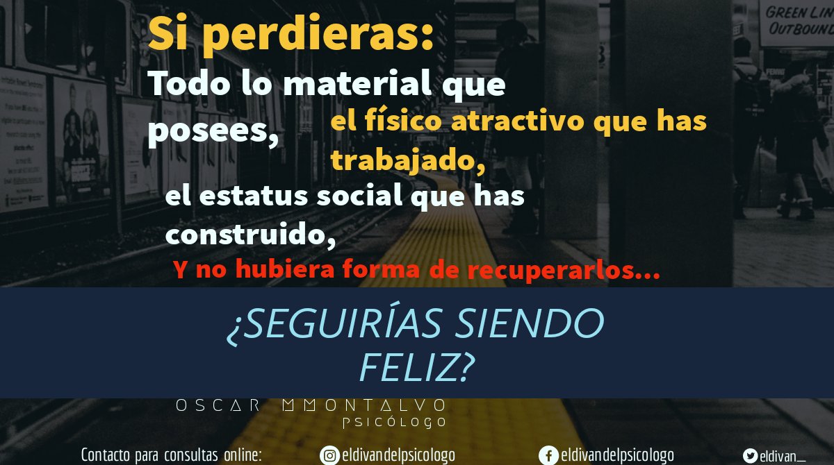 eldivan_'s tweet photo. Nuestra #felicidad debe estar anclada a nosotros mismos, y no hacia lo externo. El detectarlo es el primer paso para modificar y empezar a ver la #vida de una manera distinta, más #humana, más en contacto con el #ser , y menos #superficial ni aparente.

#FelizInicioDeSemana https://t.co/Zt33tLlDrq