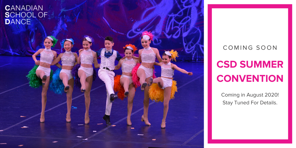 CSDdance's tweet photo. With stage 3 of re-opening in motion we are excited to announce the return of our Summer Convention this Augustπ
Stay tuned for details! https://t.co/u2h4PT4xNt
#CSDdance #CSDSummerConvention https://t.co/J96YGKS5d2