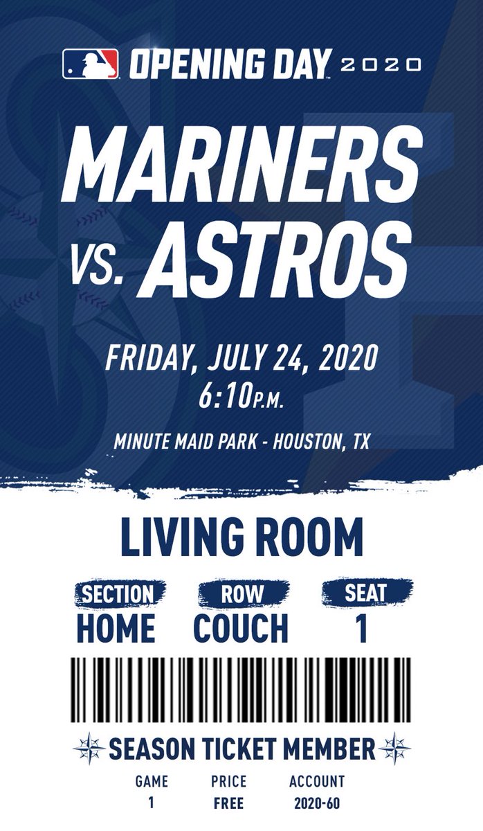 Soundtechdez's tweet photo. I’ve got my ticket for Opening Day. #MarinersSTH #GoMariners #TrueToTheBlue https://t.co/uBIDBl3uC7