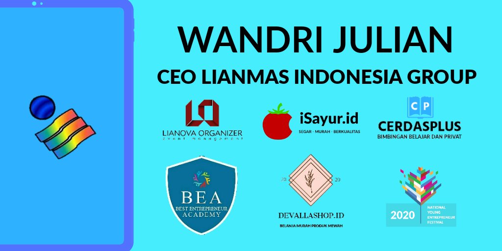 Lianmas Indonesia Group adalah Induk Perusahaan dari Lianova Organizer (Event Management), iSayur.id (Hasil Pertanian), CerdasPlus (Bimbel &amp; Privat), Best Entrepreneur Academy (Pelatihan Bisnis), DevallaShop.id (Fashion), YoungPreneurFest (Festival)
