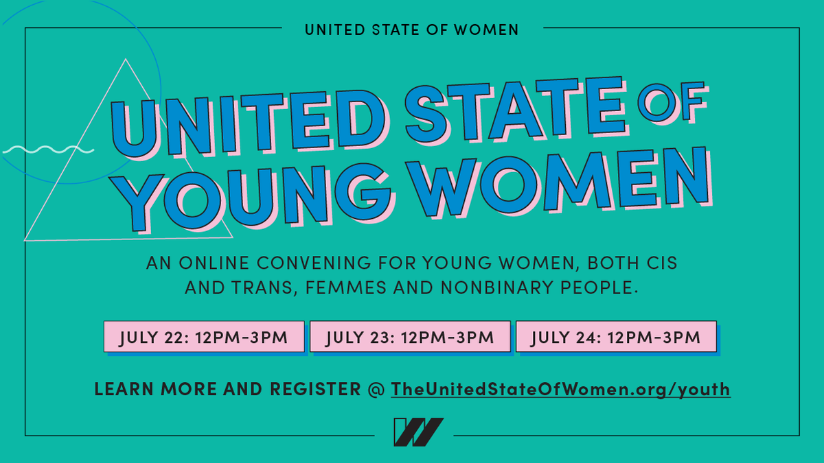 GGENYC's tweet photo. Exciting news! We're partnering with @USOWomen for the #UnitedStateOfYoungWomen! Join us July 22-24 for intersectional, action-oriented online convening centering young women, both cis and trans, femmes and nonbinary people! Register here: https://t.co/JJB0KQm3kL https://t.co/Pp0LSxtE7L