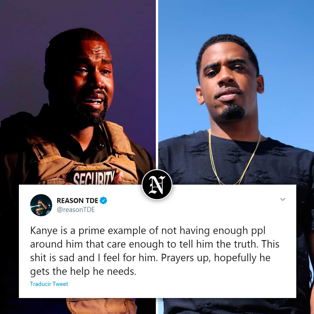 "Kanye es un excelente ejemplo de lo que es no tener suficientes personas a tu alrededor que se preocupen por ti como para decirte la verdad. Esta m*erda es triste y lo siento por él. Oraciones, espero que obtenga la ayuda que necesita." ¿Que opinas del momento de Kanye?
