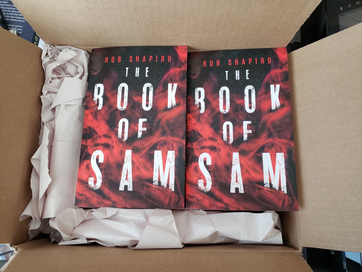 rshaps's tweet photo. Cool author moments: signing a publishing contract, 1st time seeing the cover design, delivering the final manuscript...and then there's opening a box to see and hold your book for the first time. @dundurnpress #BookOfSam #YAnovel #SummerReading #books https://t.co/7Dt0bhBUzU
