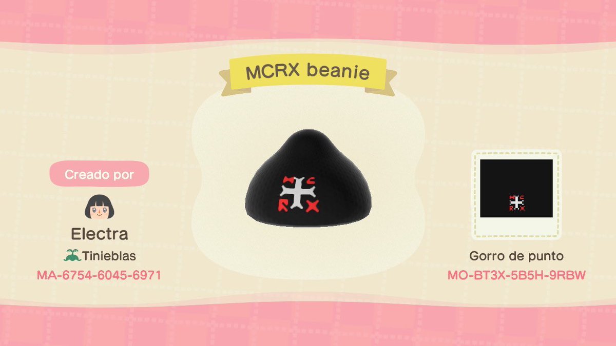 hesitantwitch's tweet photo. hey if u use #acnh I made this dress inspired in revenge and this MCR beanie so.. yeah I hope u like it and if u ever use them post a pic and tag me pls I want to see it! 🥺💕 https://t.co/Ox7TvYoGMQ