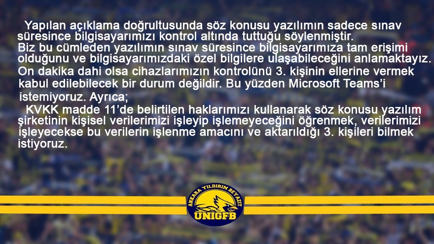 ZORUNLU AÇIKLAMA !
<a href="/ybuankara/">Ankara Yıldırım Beyazıt Üniversitesi</a>
#aybulukararlı