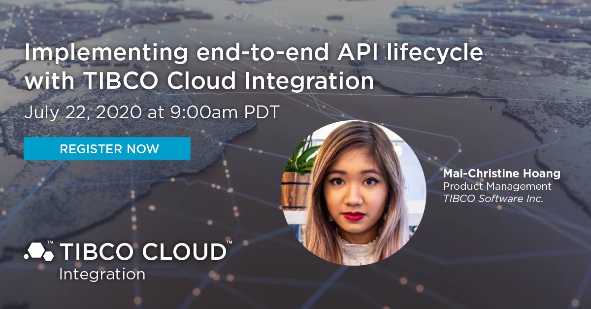 StutiASaxena's tweet photo. Coming on July 22 with a 15 min #livedemo session - Implementing end-to-end API lifecycle with @TIBCO Cloud Integration. Mai will show you how to use the #API tooling in #TCI incl #modeling #mocking #testing #implementation #deployment &amp; more! Register now https://t.co/DsxrOqeyFu https://t.co/CnbW95S705