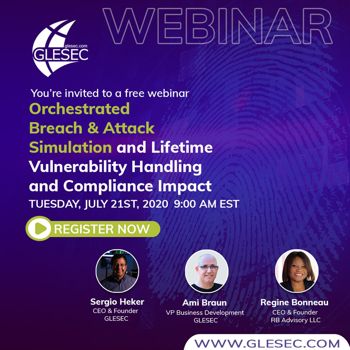 RB_Advisory's tweet photo. Don't forget to tune in to GLESEC'S FREE WEBINAR tomorrow at 9 am EST! Register here: https://t.co/xv0W2QkH3Q
#glesec #rbadvisory #cybersecurity #cyber #florida #orlando #smallbusiness #cybernews #cybersafe #cyberaware #entrepreneur #entrepreneurtips #cybertips https://t.co/qq4sYpQm6L