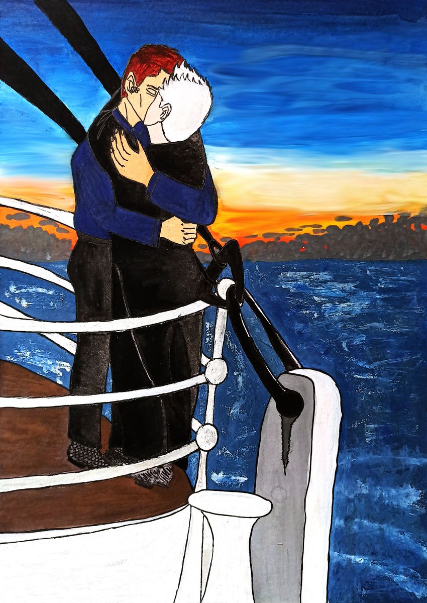 ale__mira's tweet photo. Art for fic Diamond sky above Titanic by SeaBlueEyes 💔
#GoodOmens #GoodOmensFanArt #ineffablehusbands https://t.co/iDeXpAACae