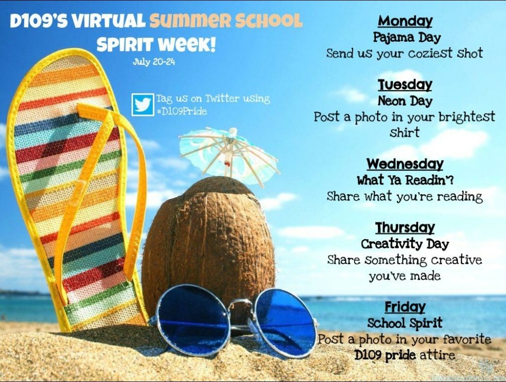dsrmek22's tweet photo. It's Summer School Spirit Week! #D109Pride #summerfun @BrodnickiSchool https://t.co/bo8DHbVNqA