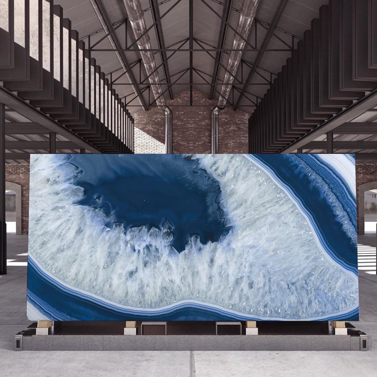 FCountertops's tweet photo. Stone Slab Of The Day - BLUE AGATE 🧿🧿🧿
A large-format 4’ x 5’ porcelain slab - All NEW, a 2020 - the way of the future. 
WHAT DO YOU GUYS THINK OF THIS SLAB??? WHERE WOULD YOU USE IT FOR ??? #interiordesign #architecture #NewJersey https://t.co/hZCS6uaUGf