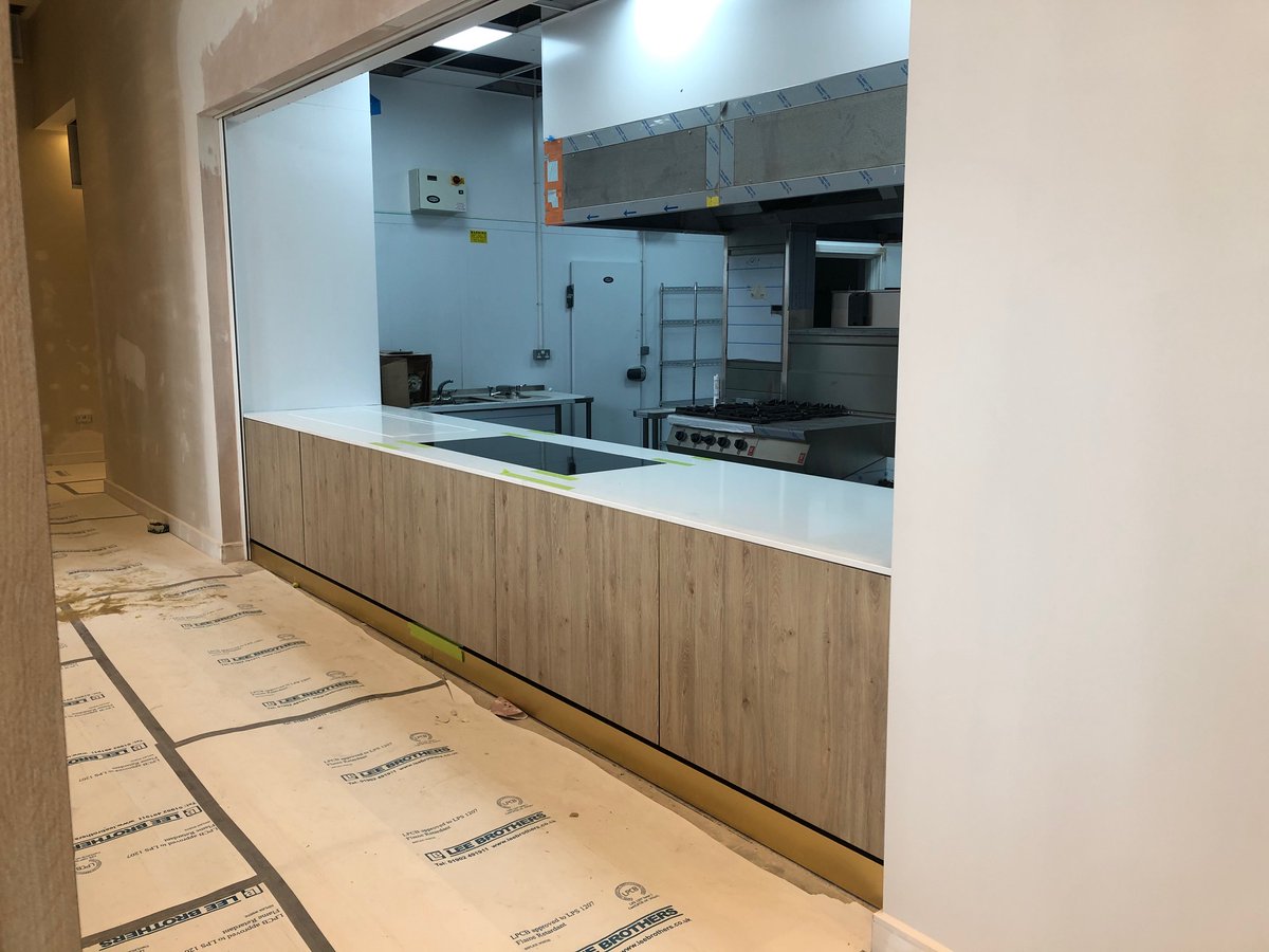 Pleased to share the latest progress with counters now fitted at a new well known hotel project | #thecandcgroup

#togetherwedogreatthings 
#cateringfabrications