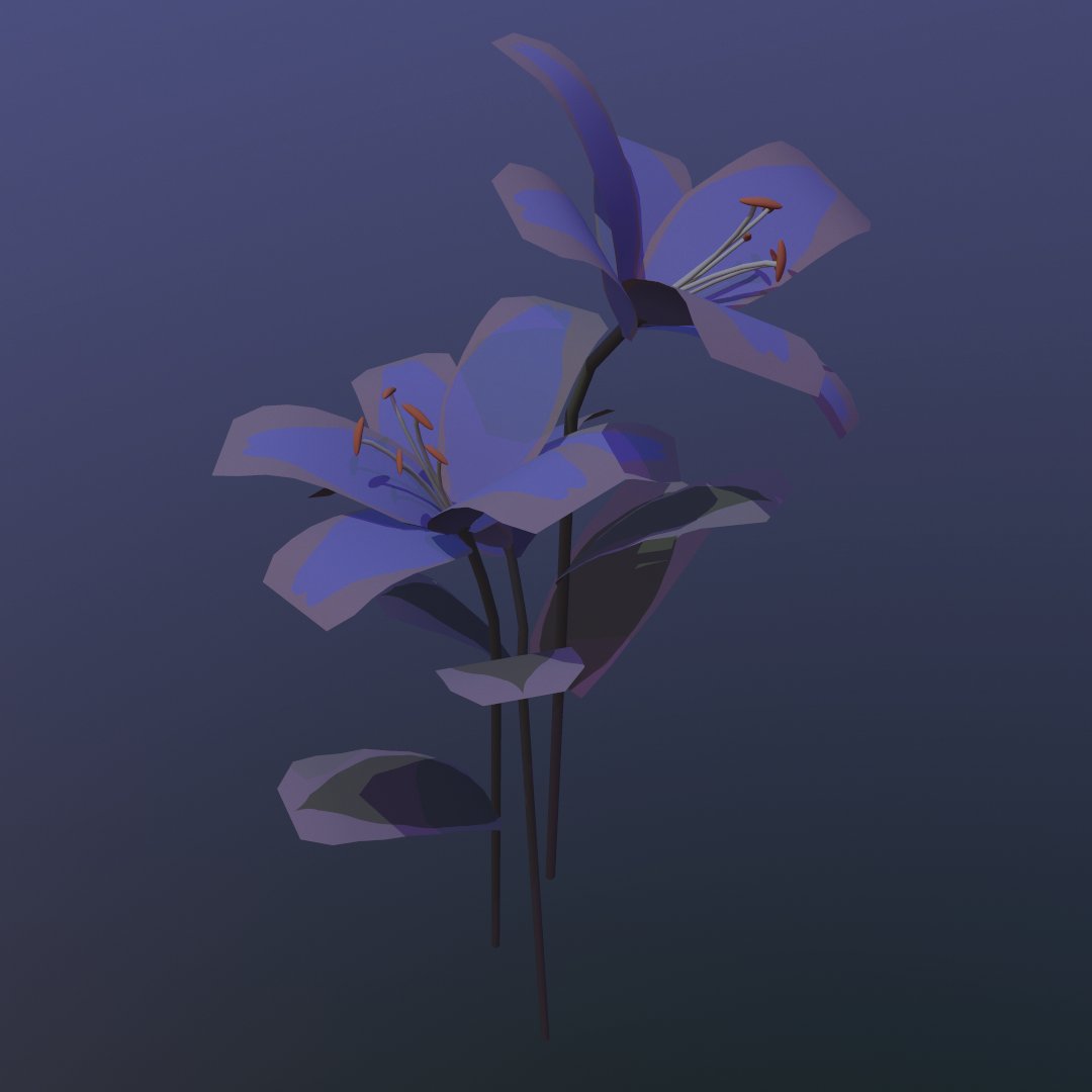 LowpolyLili's tweet photo. More progress on the lilys, made the patels connect better to the stem #3dart #wip #3D #3dmodel #render #marmoset #handpainted #gameasset #environmentart #environmentprop #props #lily #3Dflower #lowpoly #lowpolyart #gameart #gameartist https://t.co/XwLQHgBcMf