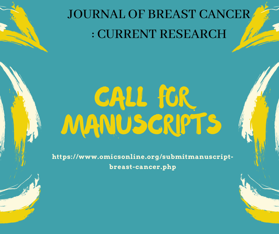 JOURNAL OF BREAST CANCER :CURRENT RESEARCH 
Looking for manuscripts : omicsonline.org/submitmanuscri…
#Breast cancer