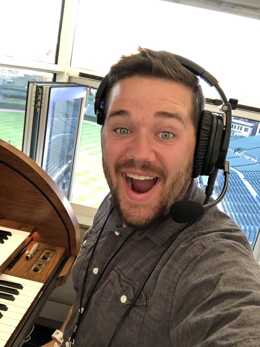 Game one in the books! Yesterday was a blast, I can’t wait until the seats behind me are full. Until then, be safe and go @cubs!! 
#rookieorganist #gocubs