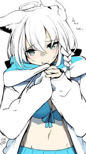 あまり見られるとちぢこまきーつね
#絵フブキ 