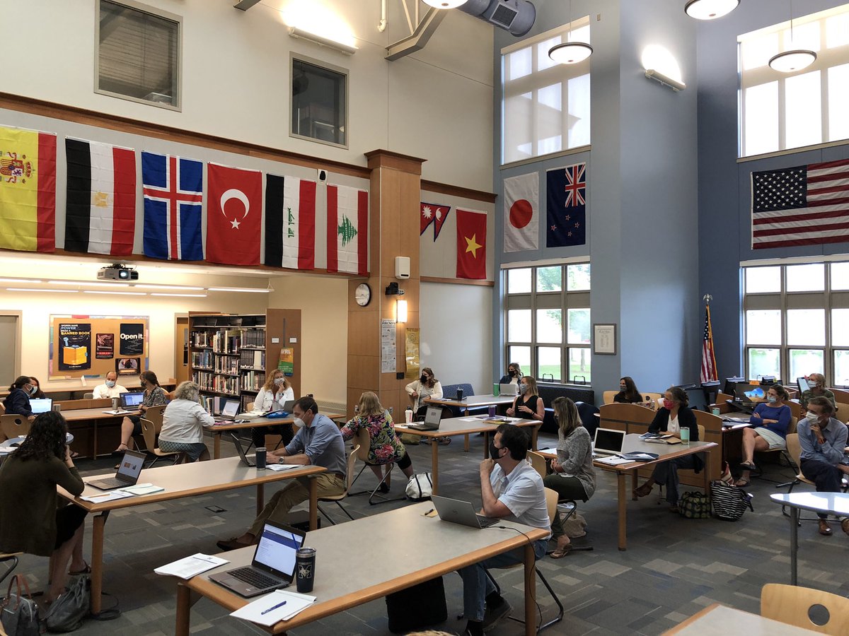 MonomoySchools's tweet photo. Monomoy administrators, department directors, nurses &amp; school leaders are holding an intensive retreat this week (distanced &amp; masked!) to continue finalizing draft plans for re-entry, before submitting those to the state for review later this month. #MonomoySharks #MonomoyStrong https://t.co/Q0JClfGXPi