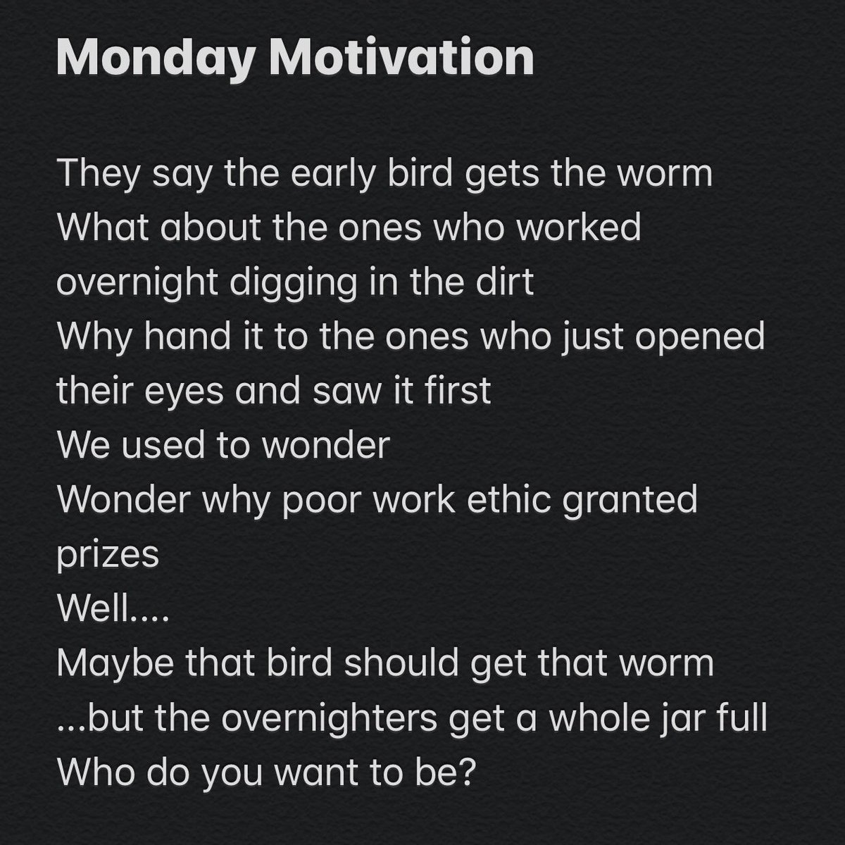 #MondayMotivaton