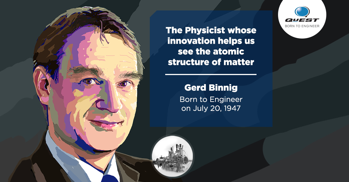 Quest_Global's tweet photo. #GerdBinnig shared the 1986 Physics Nobel Prize with #HeinrichRohrer for co-inventing the #ScanningTunnelingMicroscope which magnified images of conducting or semiconducting material surfaces at the #AtomicLevel. His work opened up new fields in the study of structure of matter. https://t.co/nnABTlgtZq