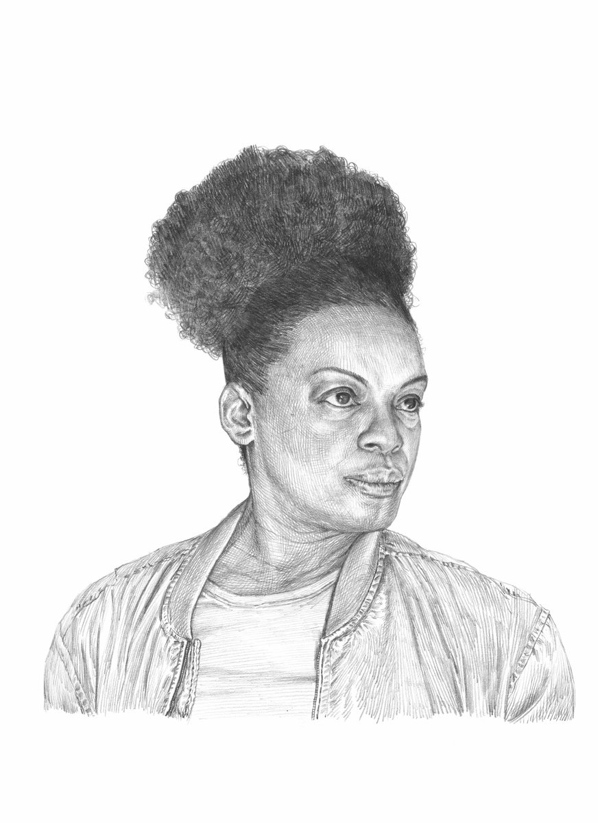 thesubjectfilm's tweet photo. .@gunopark's portraits of our main cast members are amazing. Here's the one he did of Aunjanue Ellis. BTW, Guno's artwork was featured in the film. It was in Phil's home office.

#thesubjectmovie #morethanamovie #aunjanueellis #gunopark https://t.co/8LiBzM7quC