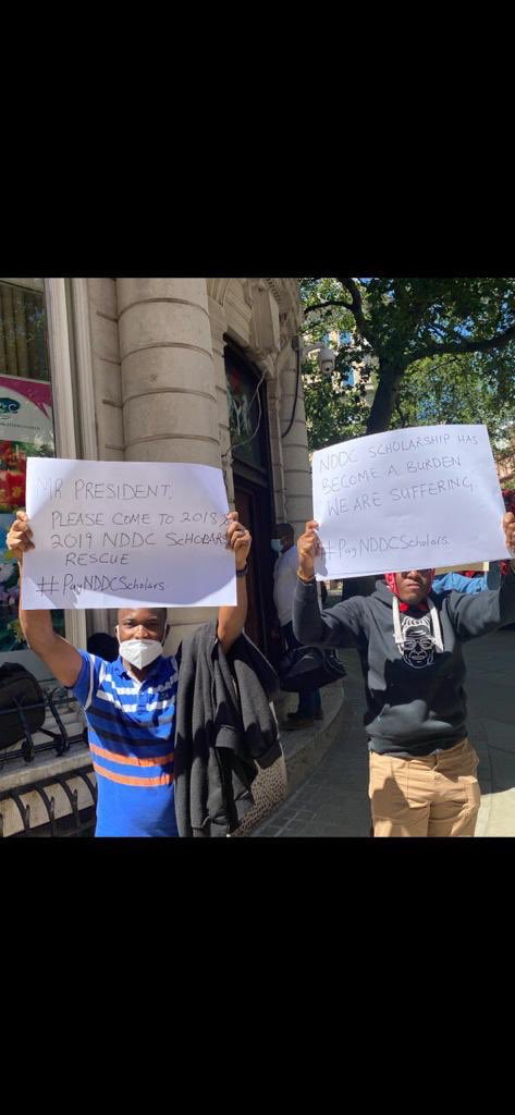 NDDCwhy's tweet photo. In addition to the peaceful protest, this petition was also submitted by representatives of the @2018Nddc and @2019Nddc. We urge Mr @NGRPresident to mandate @cenbank and @NDDCOnline to immediately pay our scholarship funds.
#Pay2018NDDCscholars 
 #Pay2019NDDCScholars #NDDCwhy https://t.co/cbBQkDBDcJ