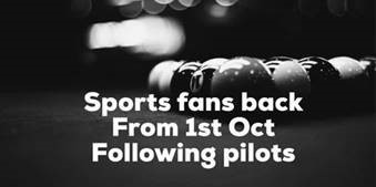 From 1 October, if it's safe to do so, #sport fans will be able to return to #stadiums and competition venues with #SocialDistancing. We'll be running pilot events over the summer at the #Snooker #WorldChampionship, and in County #Cricket - with more to follow. #Cricketisback