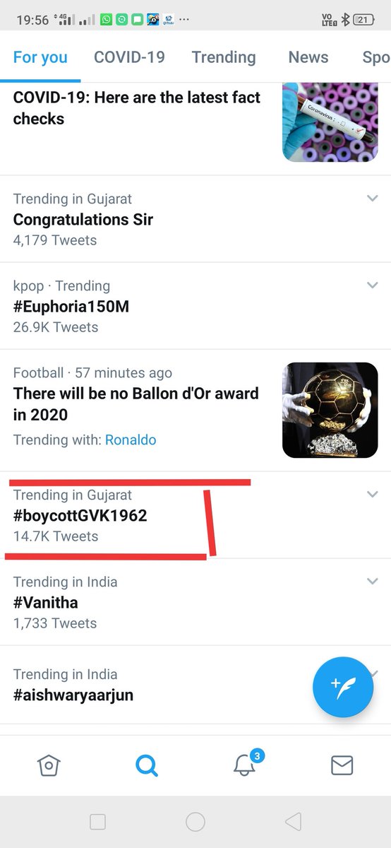 ChiragP88763686's tweet photo. It's trending in Gujarat. Twit retwitt
#boycottGVK1962 https://t.co/fT8ILPIRCX