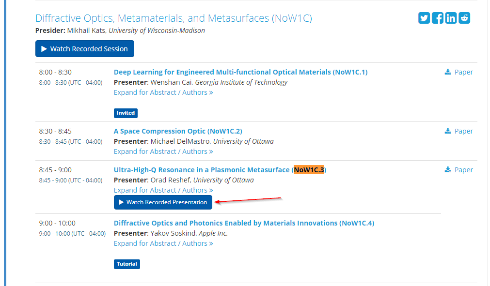 @Orad @MdSaadBinAlam1 I wanted to reach out and let you know your presentation is now accessible to logged in congress attendees via the #OSAPhotonics20 event schedule. osa.org/advpho20/?day=…