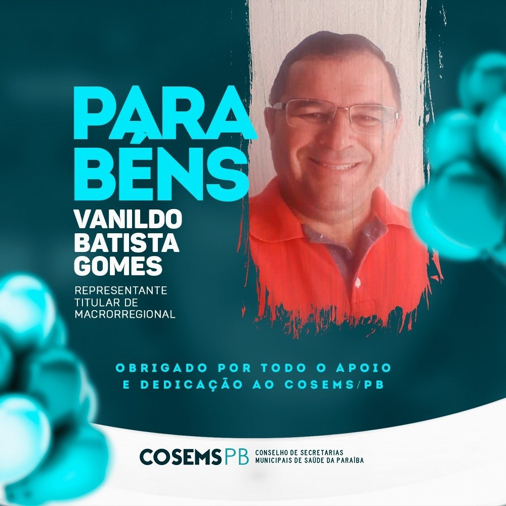 cosems_pb's tweet photo. Hoje é dia de parabenizar o representante titular, Vanildo Batista, pela passagem do seu aniversário. Parabéns, Vanildo! 🎂👏 https://t.co/PGGV1unO1e