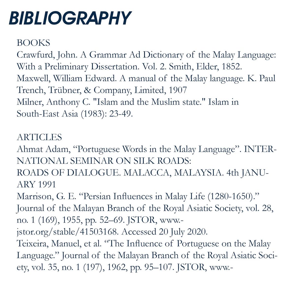bibliography.....