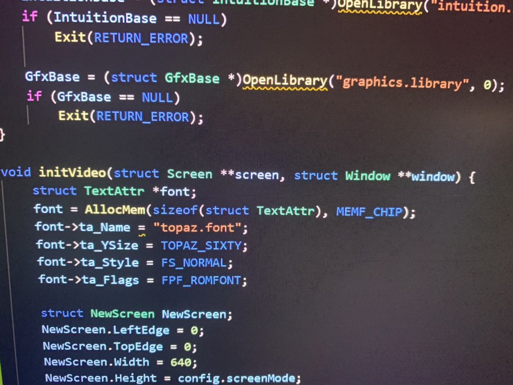 sacredbanana's tweet photo. I fixed a crash with my #DF0 #diskmag app for #amiga when I had a eureka moment and realised I should be using a pointer of a pointer instead of a pointer https://t.co/mFHOPZm3Pm