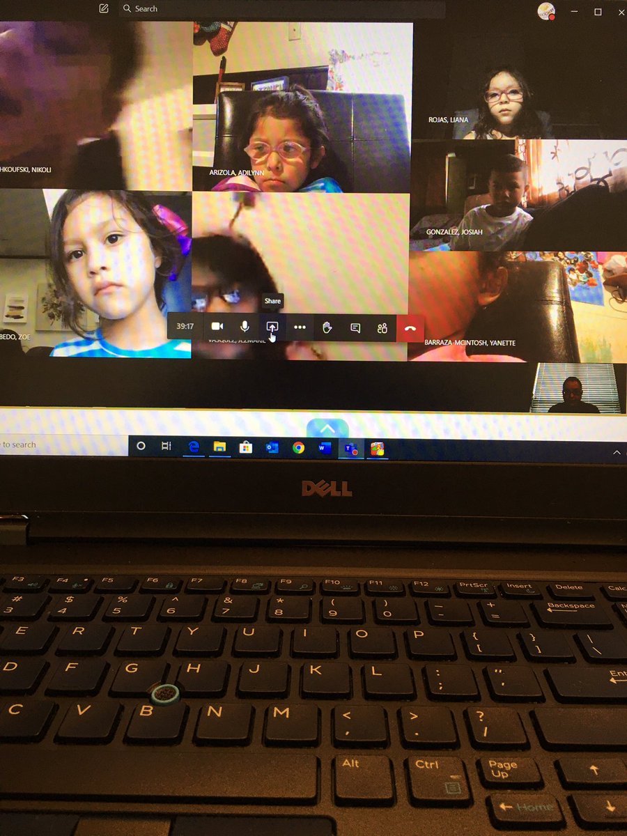harleygrl80's tweet photo. First day of virtual kinder camp. They did so well this morning listening to the story, interacting with calendar, and answering questions. #kinderbound @MaryMillerBaker @EISDHSHQ https://t.co/DXu99bcwvw