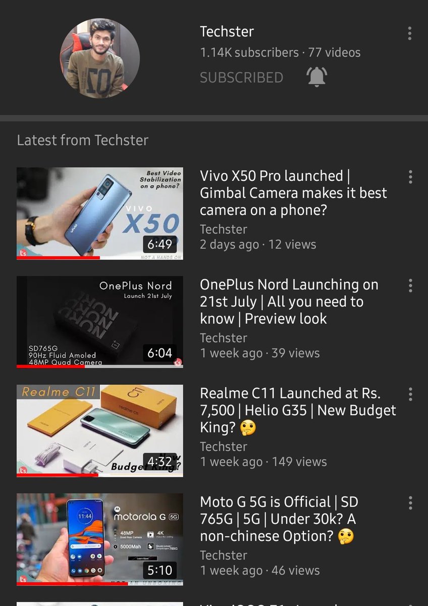 nikhilk00's tweet image. youtube.com/c/CafeTechHunt
3+ years. Endless nights. So much research. I&apos;m not earning anything but to me it&apos;s everything 🖤 
Started as Tech Inc then it was Cafetechhunt now its #techster
I&apos;m aiming for 10k subs this year. You can support me 😁✌#youtuber #YouTube #YoutubeIndia