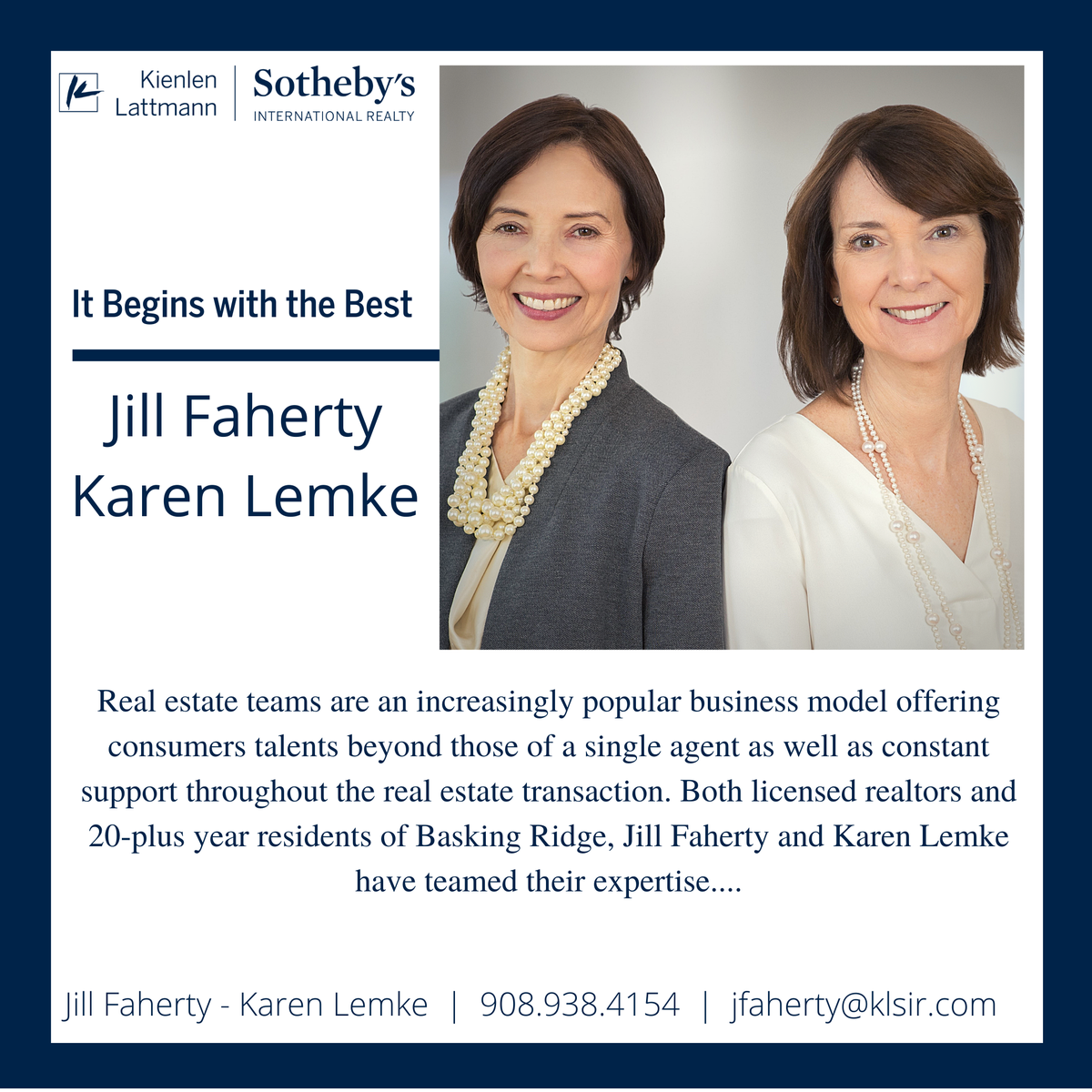 KLSIR1's tweet photo. It Begins with the Best…Jill Faherty and Karen Lemke

Knowledgeable, Professional and Caring are how Jill and Karen’s clients describe them.

Learn more at https://t.co/OpNhNuX5RY

#baskingridgenj #professional #realestate #sothebysrealty #njrealestate #beginswiththebest #klsir https://t.co/ThOGNNA7d0