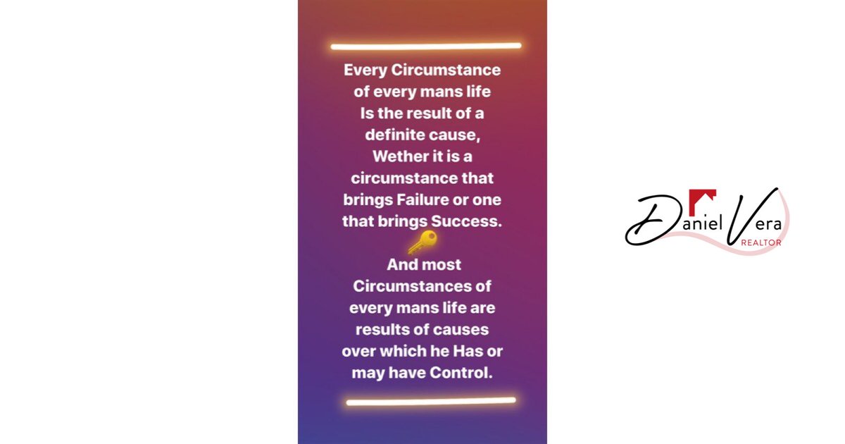 danielverareal's tweet photo. https://t.co/G0EDxZ2iMI #MondayMotivation  🌟 😊 Have a Great Week! 
🟡 “If the Circumstances of a mans life are not what he Desires, he may Change them by changing his mental attitude and forming New and desirable Thought Habits.” ‼️👏💪 https://t.co/iXMg5PVUfE