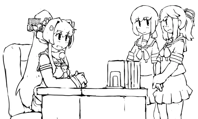 艦これラクガキ、挨拶回り薄雲さん^^
ウチの創作艦隊においては艦隊旗艦は大和さんにお願いしようかな?と思っておりまして
まずは偉い人にご挨拶しないとですよねw 