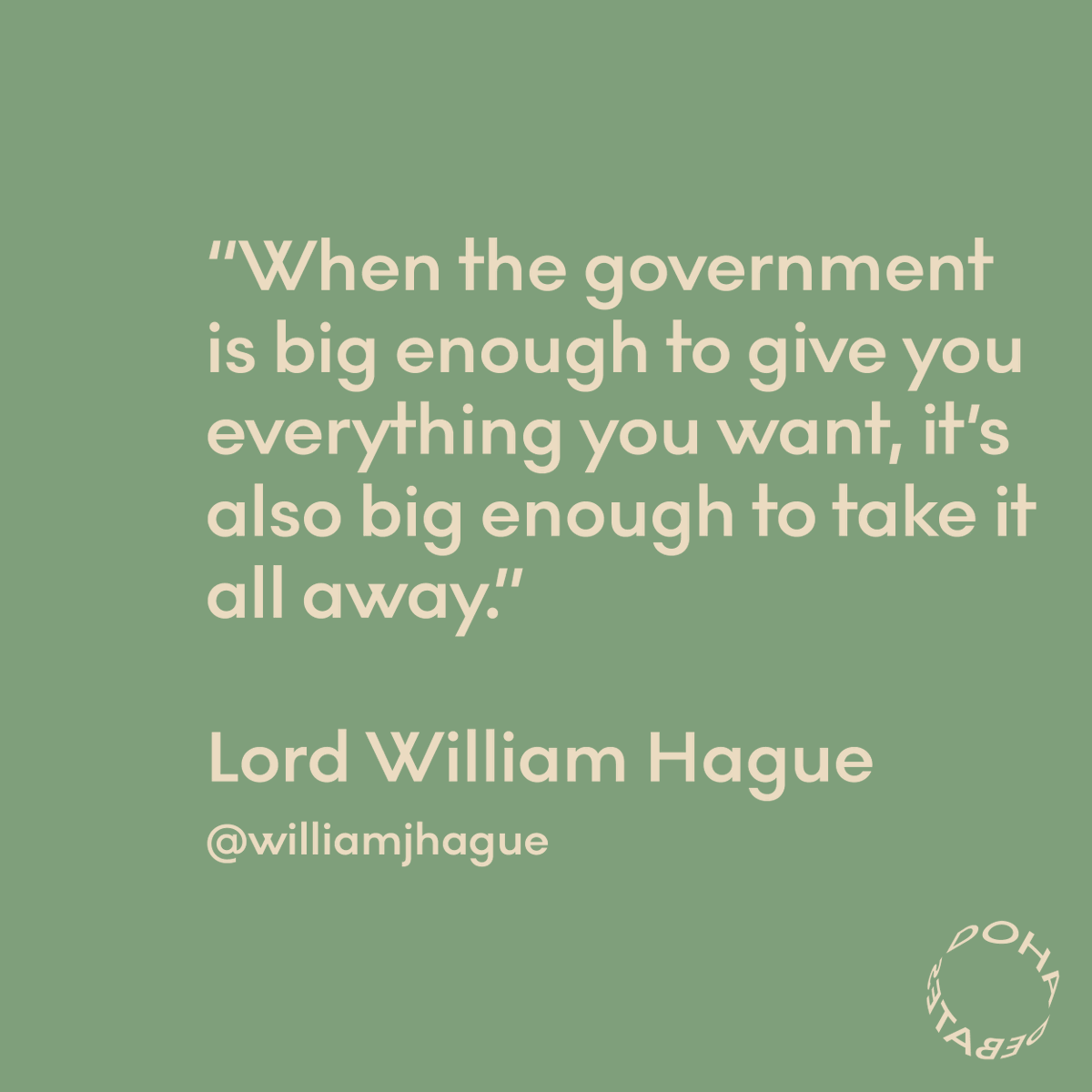 DohaDebates's tweet photo. .@williamjhague argues that we need less socialism; we must foster innovation and entrepreneurship instead. https://t.co/IyAwHMlEnB