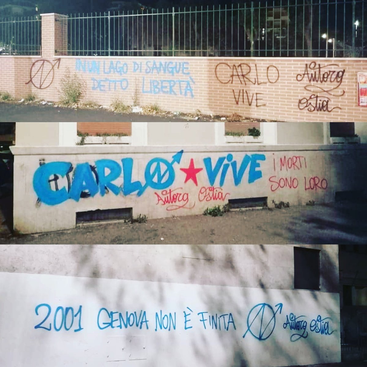 AntifaOstia's tweet photo. #Ostia ricorda #CarloGiuliani 
#Genova #Genova2001 #g8genova 
#CarloVive https://t.co/GDV4mheVn3