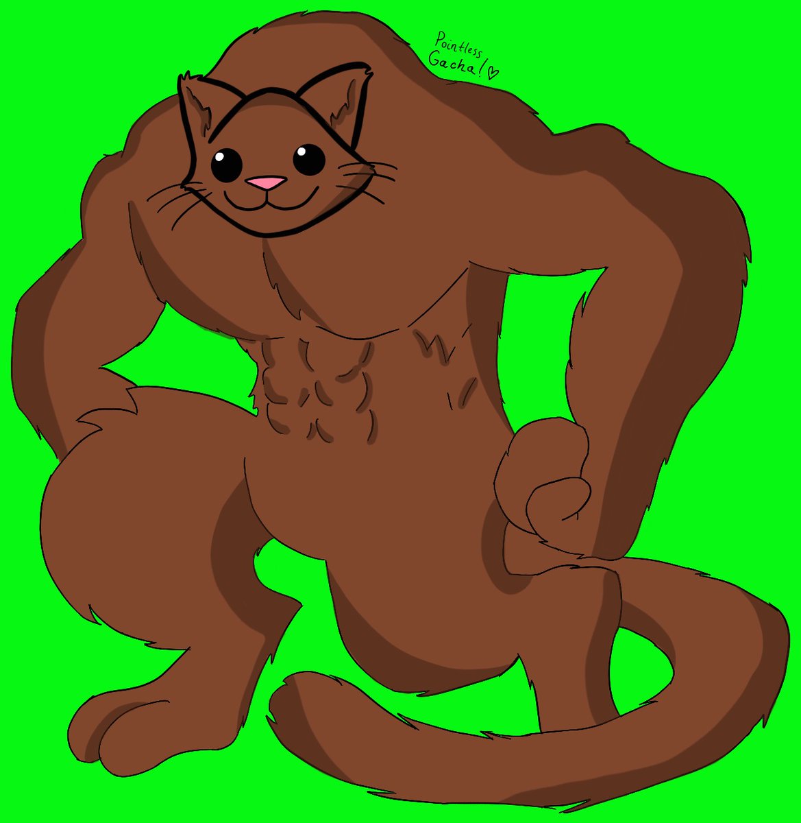 creations_cora's tweet photo. I made fanart for @Haminations :D Please go follow him. I made fan art from his last video, where he was going through his old sketchbooks, and he came across THIS beauty, Buff Kitty. I traced over it and drew it digitally. Hope you like it ❤️ https://t.co/mg3QTt80X4